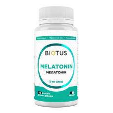 Мелатонін, Melatonin, Biotus, 5 мг, 100 капсул