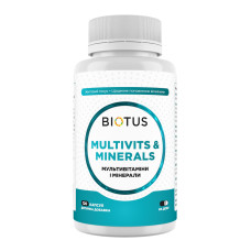 Мультивітаміни та мінерали, Multivits & Minerals, Biotus, 120 капсул