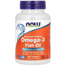 Омега-3, Omega-3, Now Foods, 180 ЕПК/ 120 ДГК, 100 гелевих капсул