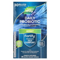 Пробиотики + пребиотики, Fortify, Nature's Way, ежедневные, 30 млрд КОЕ, для взрослых, 30 капсул с отсроченным высвобождением