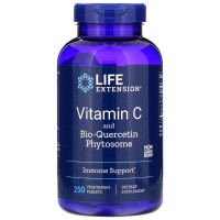Вітамін С + біо-кверцетин, Vitamin C and Bio-Quercetin Phytosome, Life Extension, 250 вегетаріанських таблеток