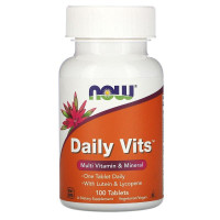 Мультивітаміни і мінерали, Daily Vits, Now Foods, 1 таблетку в день, 100 таблеток