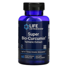 Куркумін, Super Bio-Curcumin, Life Extension, супер-біо, екстракт куркуми, 60 вегетаріанських капсул