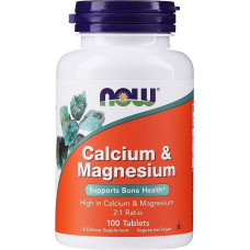 Кальцій та магній, Calcium & Magnesium, Now Foods, 100 таблеток