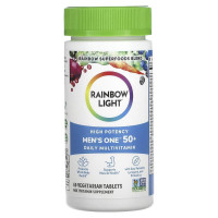 Мультивитамины для мужчин 50+, Men's One 50+, Rainbow Light, ежедневные, высокая потенция, 60 вегетарианских таблеток