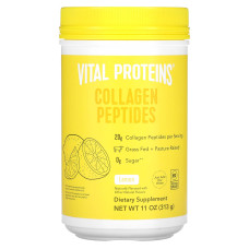 Пептиди колагену, Collagen Peptides, Vital Proteins, лимон, порошок, 313 г