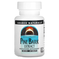 Экстракт сосновой коры, Pine Bark Extract, Source Naturals, 150 мг, 60 таблеток