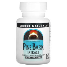 Екстракт соснової кори, Pine Bark Extract, Source Naturals, 150 мг, 60 таблеток