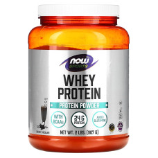 Сывороточный протеин, Whey Protein, NOW Foods, Sports, сливочный шоколад, 907 г