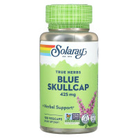 Шлемник, экстракт, Blue Skullcap, Solaray, для веганов, 425 мг, 100 капсул