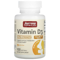 Витамин D3, Vitamin D3, Jarrow Formulas, 2500 МЕ, 100 гелевых капсул