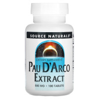 По д'арко, Pau D'Arco, Source Naturals, 500 мг, 100 таблеток