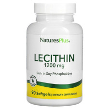 Лецитин, Lecithin, Nature's Plus, 1200 мг, 90 капсул