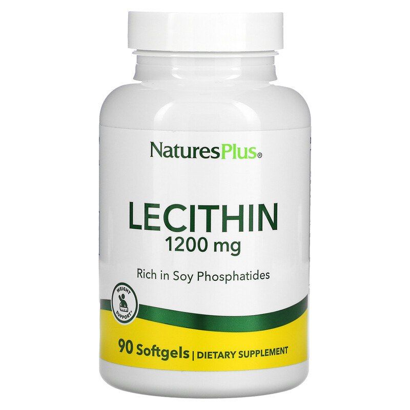 Лецитин, Lecithin, Nature's Plus, 1200 мг, 90 капсул