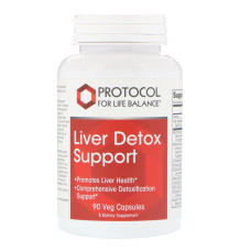 Підтримка детоксикації печінки, Liver Detox Support, Protocol for Life Balance, 90 вегетаріанських капсул