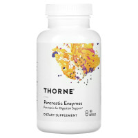 Панкреатин, Pancreatic Enzymes, Thorne, 180 капсул (500 мг на капсулу)