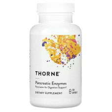 Панкреатин, Pancreatic Enzymes, Thorne, 180 капсул (500 мг на капсулу)