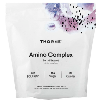 Амінокислоти, комплекс, Amino Complex, Thorne, зі смаком ягід, 30 пакетиків-стиків (по 7,7 г кожен)