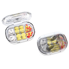 Органайзер для таблеток, Plastic Pill Organizer Waterproof Moisture-Proof, MEMOSAN, водонепроницаемый, влагостойкий, с 6 отделениями, прозрачно-белый