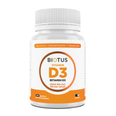 Вітамін D3, Vitamin D3, Biotus, 125 мкг (5000 МО), 100 капсул