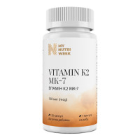 Витамин К2 менахинон-7, Vitamin K2 MK-7, My Nutri Week, 100 мкг, 120 капсул