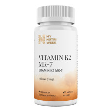 Вітамін К2-менахінон-7, Vitamin K2 MK-7, My Nutri Week, 100 мкг, 120 капсул