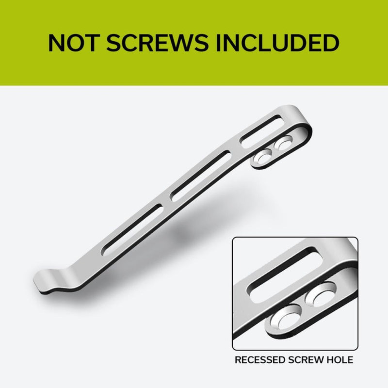 Кліпса кишенькова сталева Civivi без гвинтів CA-06B-V1