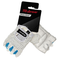 Рукавички для фітнесу Fit forever Fit Work AI-04-1569-D білий-синій S
