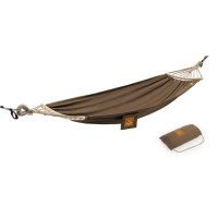 Гамак одномісний без перекидання Naturehike CNK2450WS018, 300×90 см, бавовна, натуральна деревина, коричневий