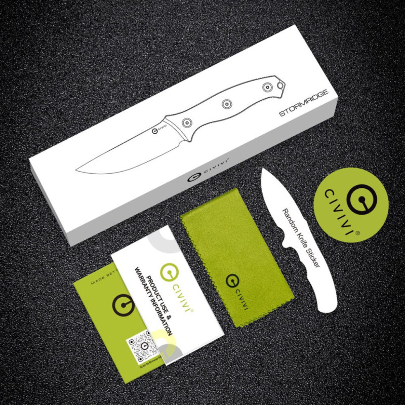 Ніж фіксований тактичний Civivi Stormridge, (10 см) Nitro-V / G10 пісочний