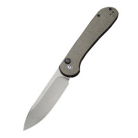 Ніж складаний туристичний Civivi Elementum Pocket, (8.9 см) 14C28N / Micarta сірий
