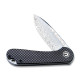 Ніж складаний кишеньковий Civivi Elementum, (7.5 см) Damascus / Carbon Fiber & G10