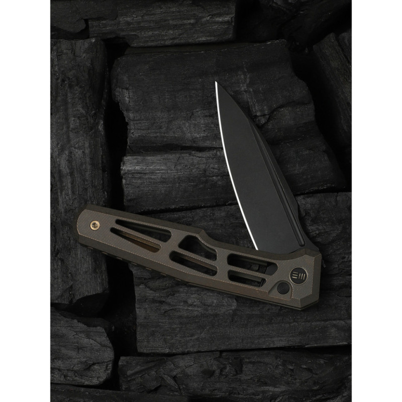 Ніж складаний туристичний Weknife Dressytak (8.6 см) Bohler M390 / Titanium бронзовий