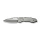 Ніж складаний туристичний Weknife Bogey (9.3 см) Bohler M390 / Titanium сірий