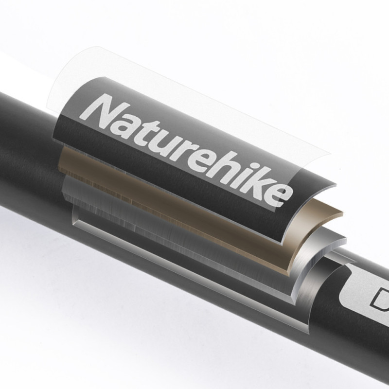 Трекінгова палиця алюмінієва Naturehike Qingxue Pro NH17D017-D, 61–135 см, сріблясто-сіра