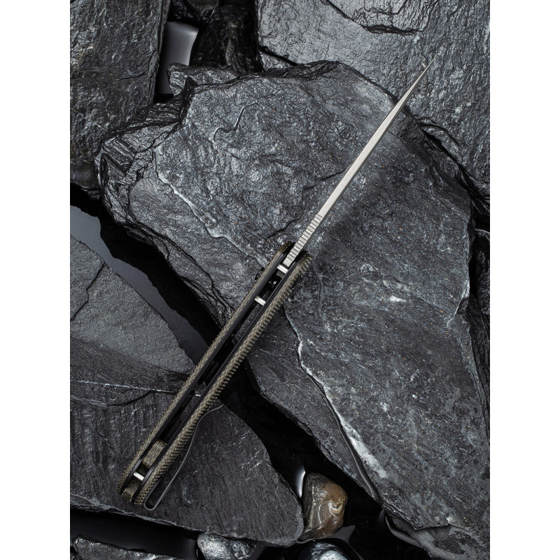 Ніж складаний туристичний Civivi Elementum Pocket, (8.9 см) 14C28N / Micarta сірий