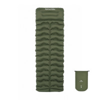 Матрац туристичний надувний одномісний Naturehike CNK2550WS019, 200x60x9.5 см, зелений, прямокутний із мішком для надування