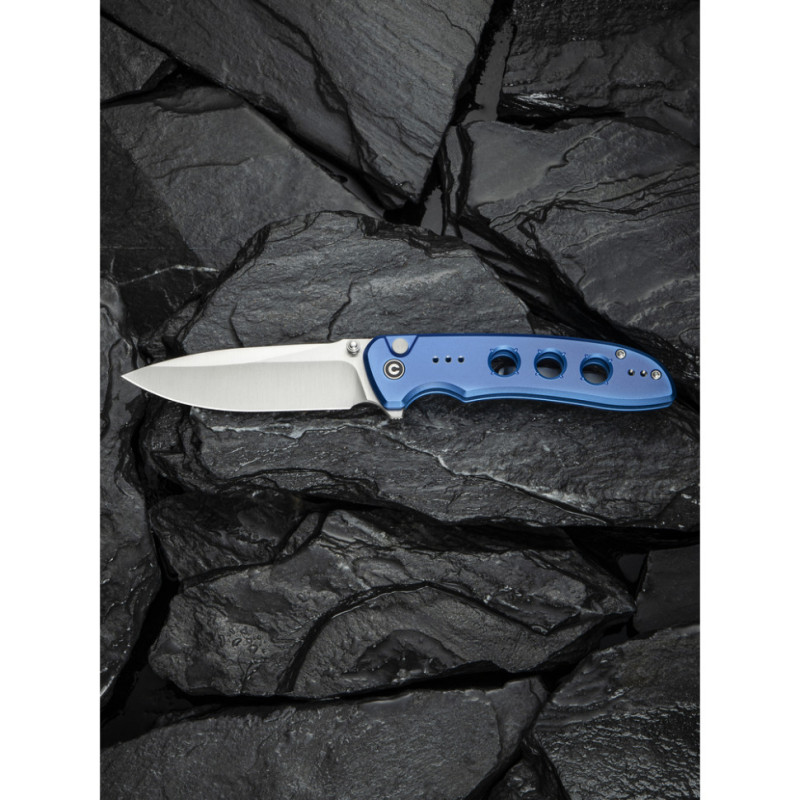 Ніж складаний туристичний Civivi Hyperpulse, (8.9 см) 14C28N / Aluminum синій