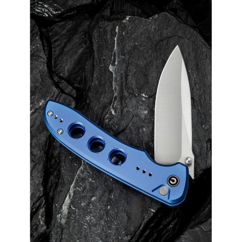 Ніж складаний туристичний Civivi Hyperpulse, (8.9 см) 14C28N / Aluminum синій
