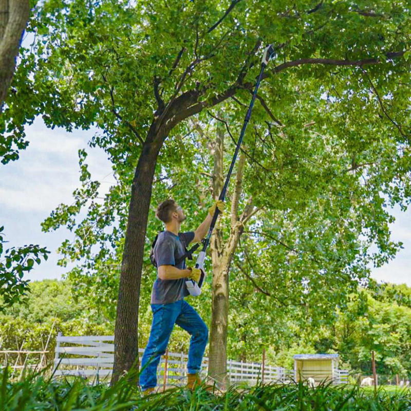 Висоторіз-кущоріз Litheli телескопічний, 340 мм, живлення від павербанку (УМБ Litheli Power Bank 20000 mAh, 45 W, 2,5 А в комплекті)