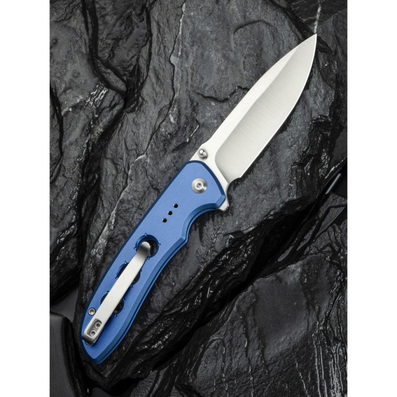 Ніж складаний туристичний Civivi Hyperpulse, (8.9 см) 14C28N / Aluminum синій