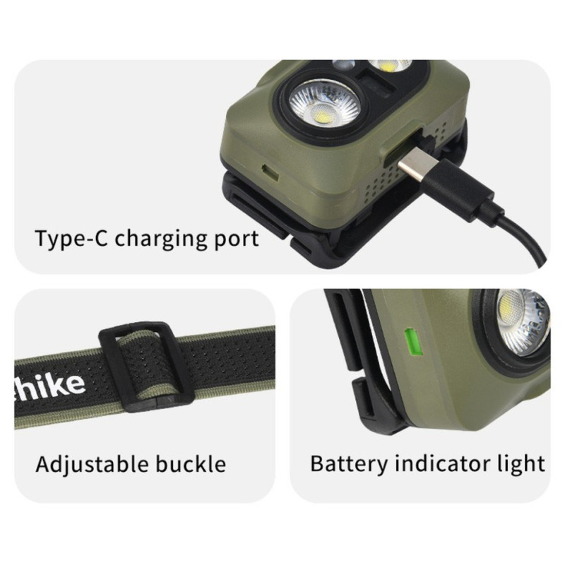 Ліхтар налобний Naturehike CNK2450ZM010, зелений