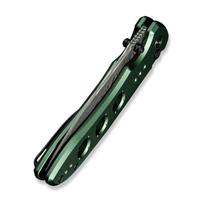 Ніж складаний туристичний Civivi Hyperpulse, (8.9 см) Damascus / Aluminum темно-зелений