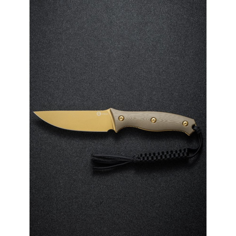 Ніж фіксований тактичний Civivi Stormridge, (10 см) Nitro-V / G10 пісочний