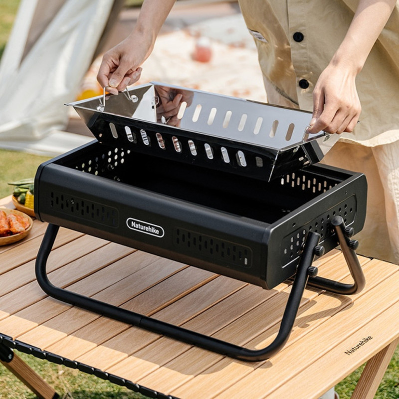 Гриль настільний туристичний Naturehike Misty CNK2650CF011, чорний