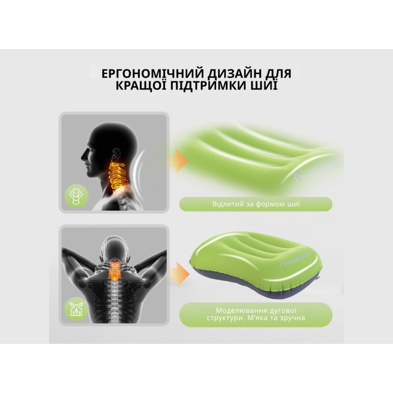 Подушка надувна Naturehike Ultralight TPU NH17T013-Z, зелена