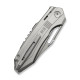 Ніж складаний туристичний Weknife Bogey (9.3 см) Bohler M390 / Titanium сірий