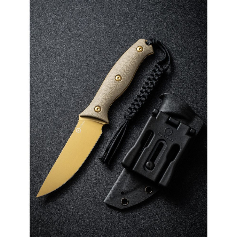 Ніж фіксований тактичний Civivi Stormridge, (10 см) Nitro-V / G10 пісочний