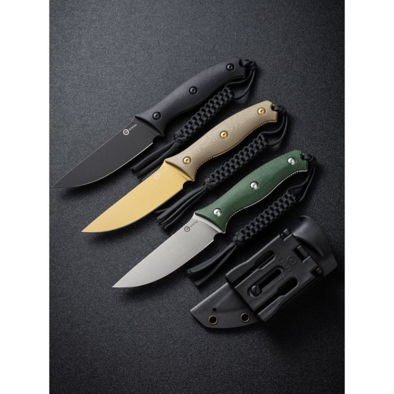 Ніж фіксований тактичний Civivi Stormridge, (10 см) Nitro-V / G10 пісочний