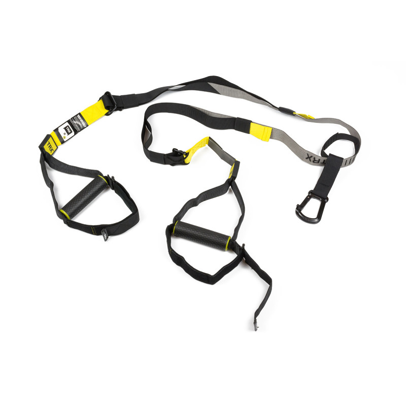 Петлі TRX EasyFit PRO 4 (P4, Pro System) (підвісні тренувальні петлі), Довжина 110-230 см, Ширина строп 3,8 см, Макс.вага 160 кг, Жовто-чорний